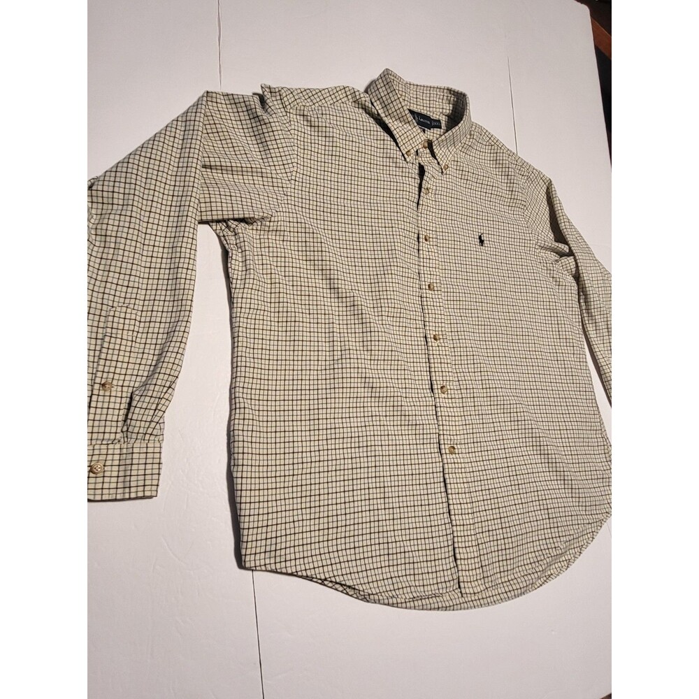 (#16)Polo By Ralph Lauren Button Down Shirt Long Sleeve Plaid  Custom Fit  XXL